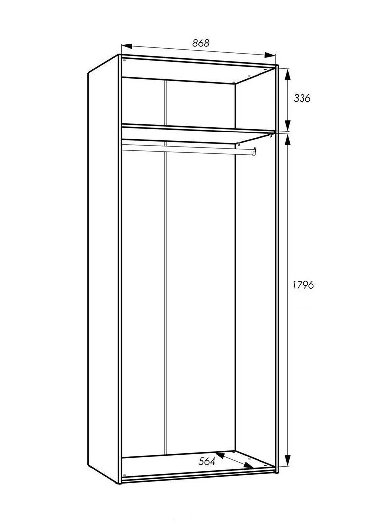Шкаф для одежды "Арден" (Витрина) 200.04 — изображение 9