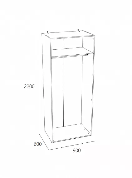 Шкаф для одежды "Арден" (Витрина) 200.04 — изображение 8
